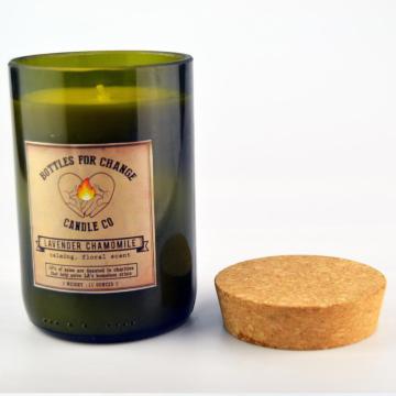 Conjunto de velas para garrafa de vinho com aroma de soja natural