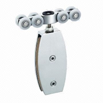 Noiseless hang wheel for glass door