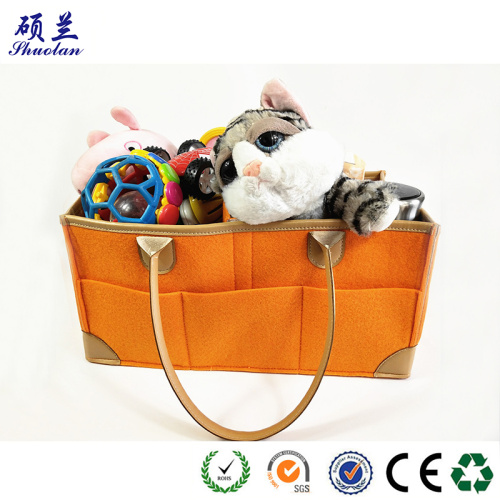 Wholesale felt diaper caddy tote organizer storage bag