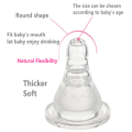 Padrão infantil para mamilos de leite com tetina de silicone para bebê