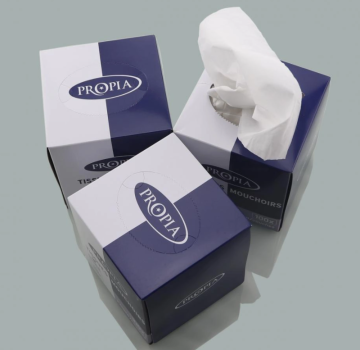 Fazzoletti in scatola cubo per negozio auto 4S