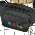 Solid Color Cartoon Embroidery Bags Handsome Pockets