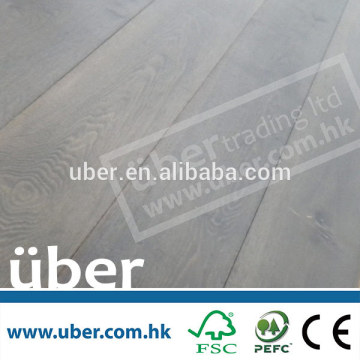Smoked Mink Grey Color tinted UV Oiled Oak(European White Oak) Engineered Flooring