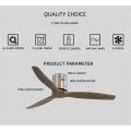 Wooden Blades Led Ceiling Fan With Remote Control