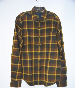 Windproof Plaid Print Long-sleeve Men's Cotton Flannel Shirt