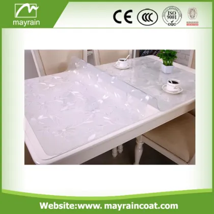 Popular Super Transparent pvc Printed Wedding Table Clothes