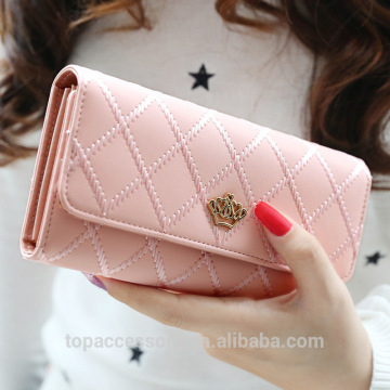 Fashion Crown PU Leather Purse For Lady Wholesale