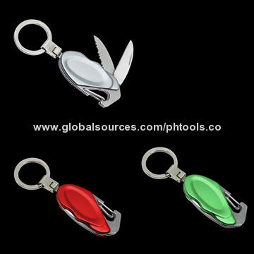 Multifunction Keychain Tools with Bottle Opener, Made of 420 Stainless Steel