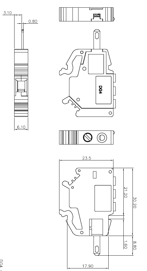  Feed-Through Terminal Block with Flange