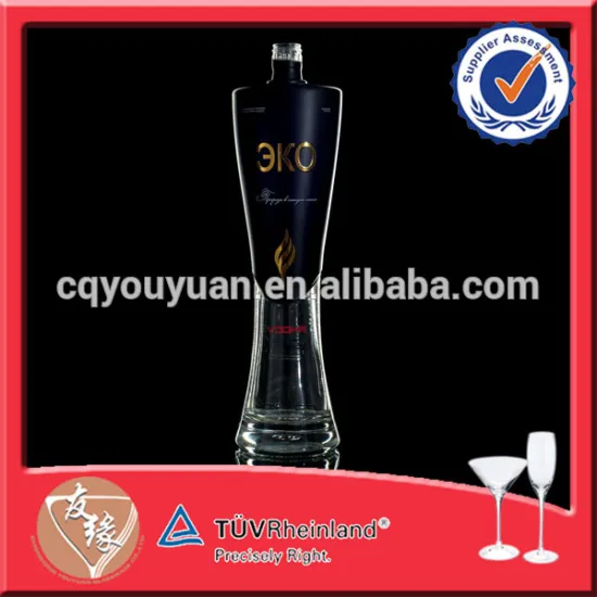 Custom Unique 700ML Clear Glass Liquor Bottle 700ML Super Clear Glass Wine Bottles
