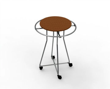 Round Shop Display Stands Double Sides Low Gondola Unit Metal