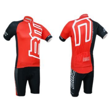 BMC Cycling Jerseys with Short Sleeves/Pants or Bib Short, Customized Styles are Welcome
