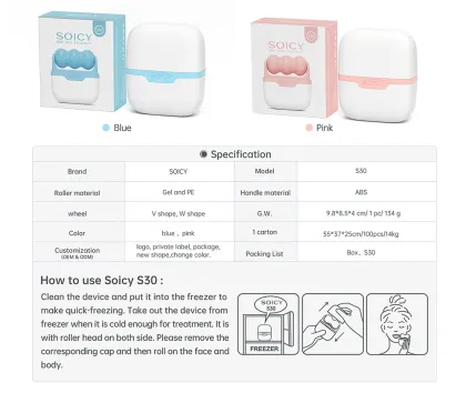 Ice Roller Face Massager with CE ABS S30 Derma Rolling System