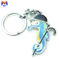 Metal custom cut out animal dolphin keychain