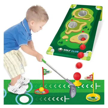 Comprehensive Golf Entertainment Set: 3-in-1 Upgraded Golf Clubs, Shaft Balls, and Tees for Toddlers - Indoor and Outdoor Use