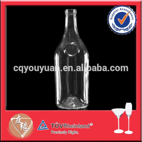 Machine blown 1.5 liter weight empty wine bottle for whiskey