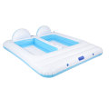 Three person square net inflatable floating island