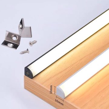 A forma di canale in alluminio a LED nero per il profilo angolare a strisce