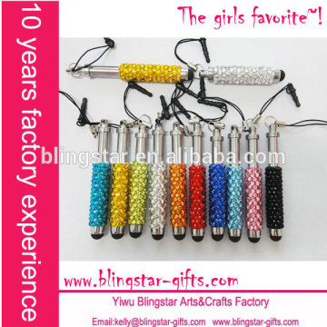 wholesale crystal phone mini stylus touch pen