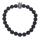 Matted Black Onyx Crown Stretch Bracelet