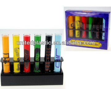 test tube shooters gift set plastic test tube shot glasses gift set