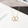 Double Circle Simple Geometric Necklace Gold Silver Double Ring Alloy Pendant Stainless Steel Ladies Jewelry Gift