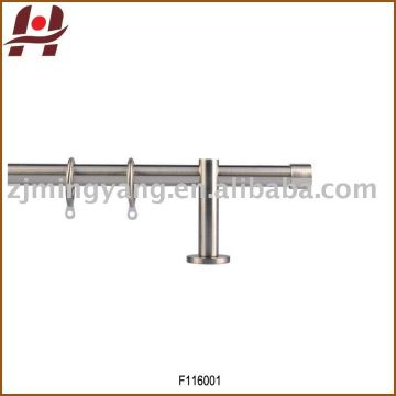 F116001 metal iron aluminium stainless steel brass plated plain twisted extensible telescopic window curtain poles rods pipes