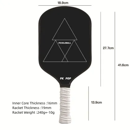 2023 Toray T700 Carbon Fiber Pickleball Paddle with Custom Raw Carbon Fiber Friction Surface - Thermoformed