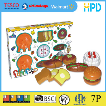 Wholesale price cutting food plastic toys for 24 pcs to catch happy dream childhood