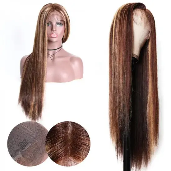 whole sale hd blondered 100% small  blonde red 100% indian full body wave colored malaysian human hair full lace wig