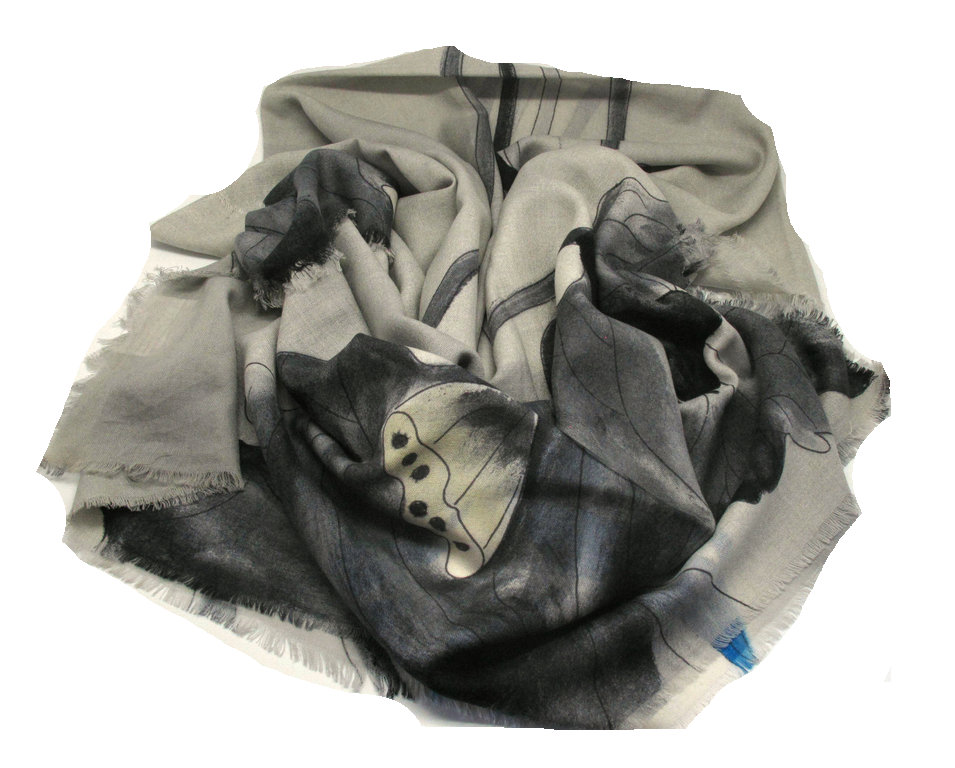 Printed Wool Scarf Yf 2014 061 03