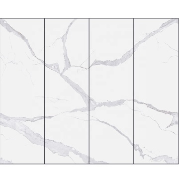 Best Textured Calacatta White Glossy 9MM Wall Porcelain Tiles