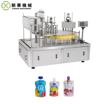 Standing Jelly Plastic Doypack with Spout Bag Filling Capping Packaging Machine