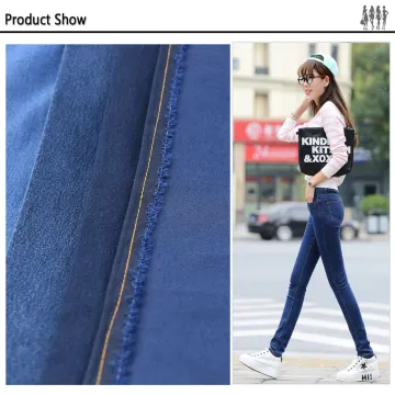 ladies tight narrow feet jean fabric