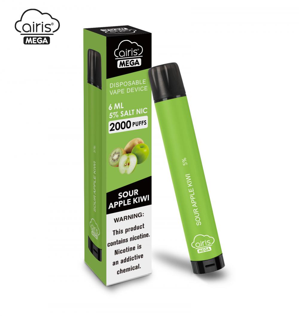 Disposable Vaporizer 2000puffs Fruit Flavors Airis Mega