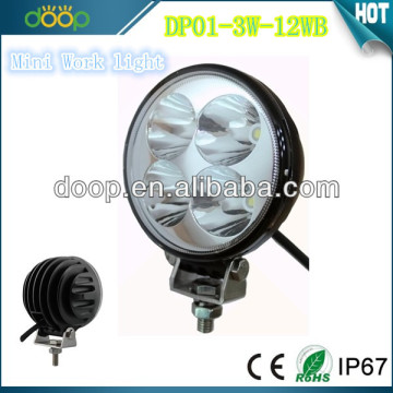 super bright led work light 12w offroad led work light for suv atv 4x4