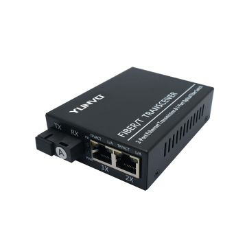 ألياف مفردة 25 كيلومتر SC التبديل الألياف الضوئية 1310/1550NM 10/100M RJ45