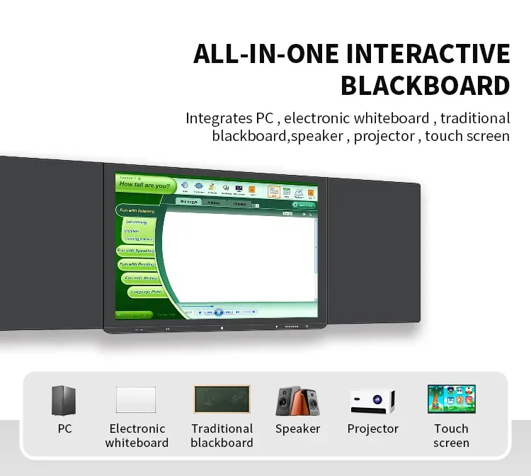 85-86 Inch All-in-One PC School Teaching LCD Display with Touch Screen and Nano Interactive Blackboard