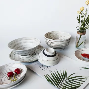 new arrival pasta ramen bowls and plates ceramic marble salad bowl ceramic yarn bowl
