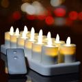 Led Electric Flameless Rechargeable Tea Light Candles