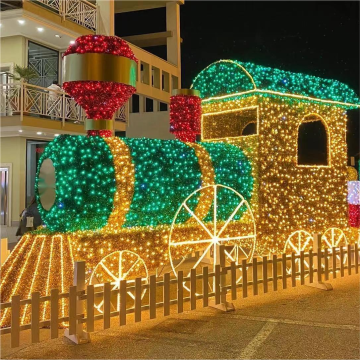 3D Train Light: Large Christmas Motif Outdoor Decoration for Shopping Malls
