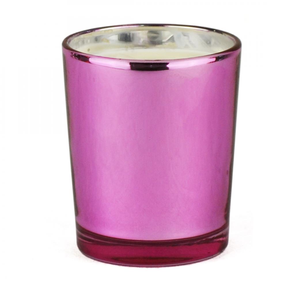 Velas de jarra de vidro galvanizado com perfume barato