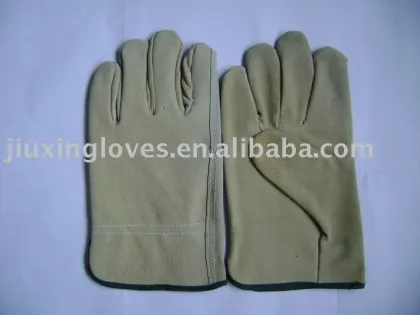 Pig split leather car driving gloves