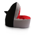 sac pouf enfant en forme de requin en noir