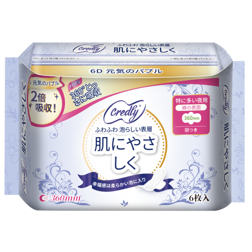 Tormenta sanitaria de 360 ​​mm al por mayor para mujeres