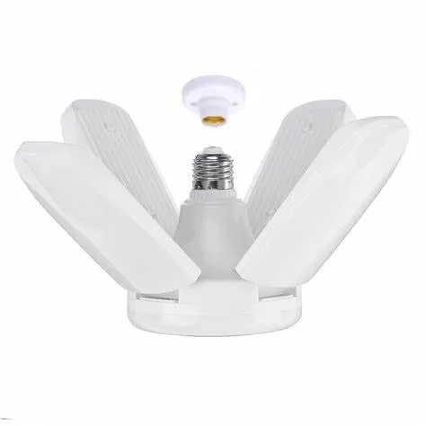 Ceiling Light Four Angle Adjustable Leaves Wide Use LED High Bay Light As Workshop Market Stall Garage Light
