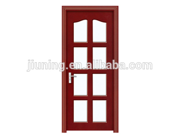 Cheap ! composite solid wood door with glass door