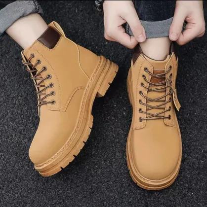 Spring New Rhubarb Boots: Men's and Women's Retro British Fashion Shoes