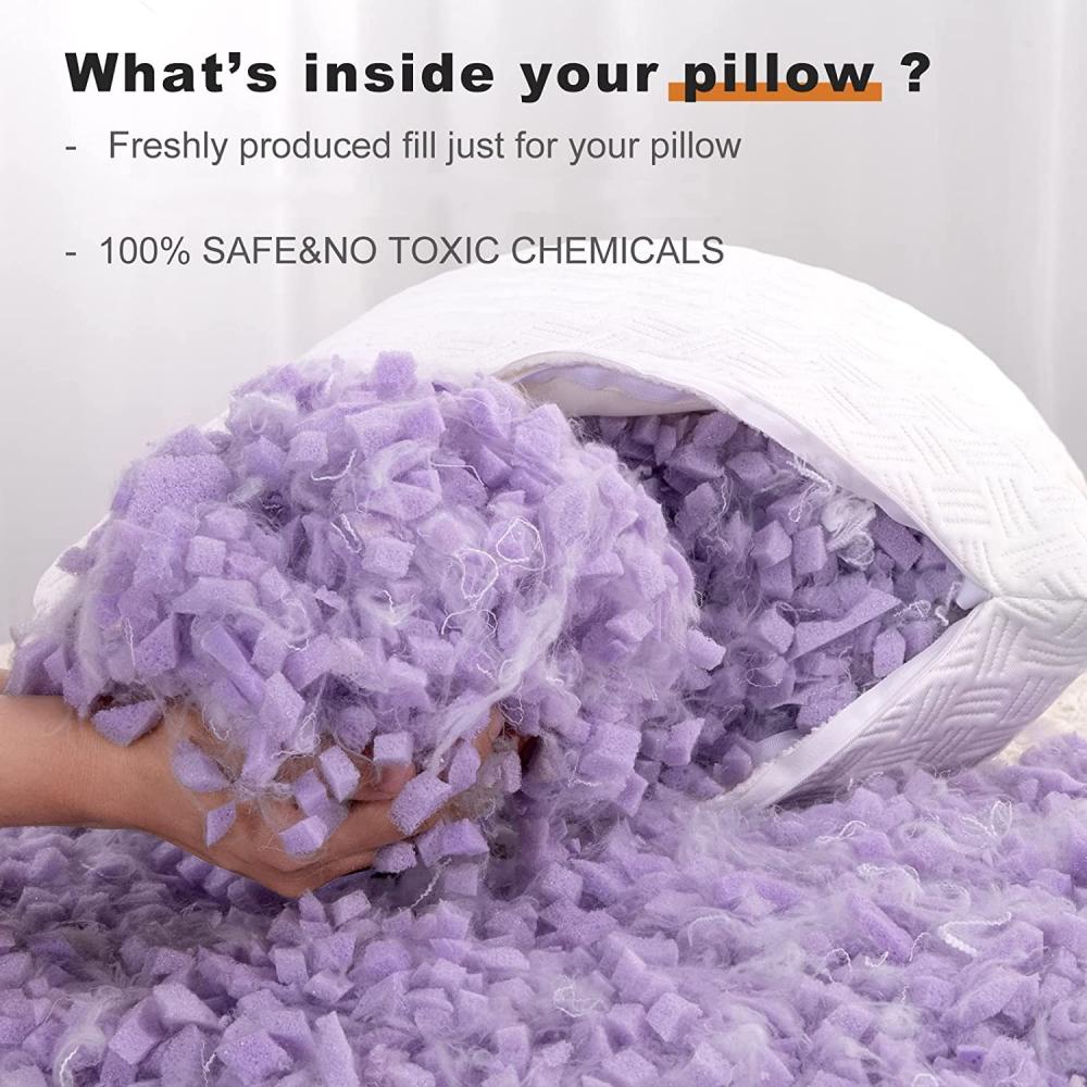 Purple Shredded Memory Foam Pillow113 Jpg