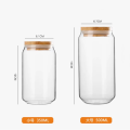 Wiederverwendbares Borosilikat -Milchtee Boba Glas Cola Tasse Glas Sippy Cup 350 ml 500 ml